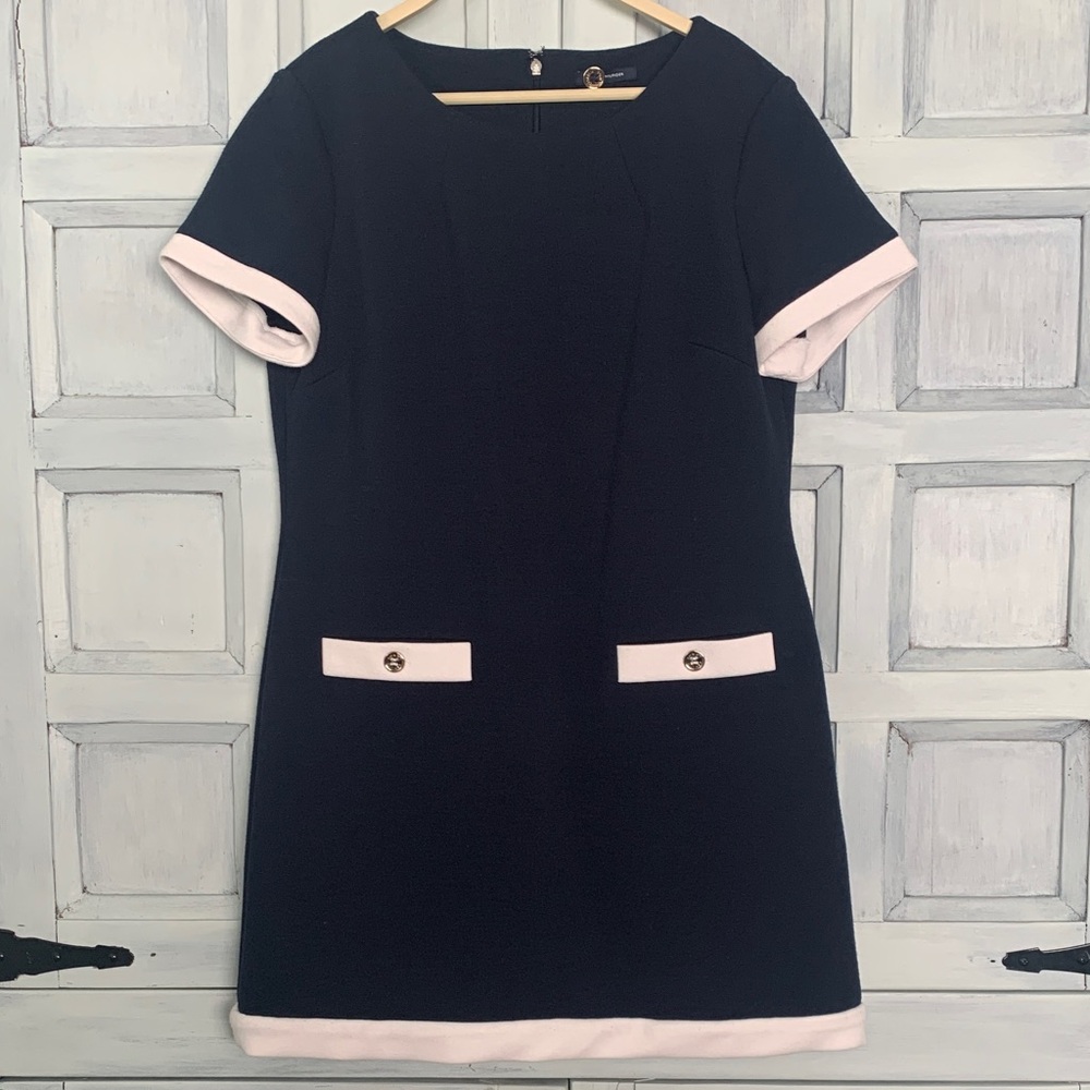 Tommy Hilfiger Navy and White Mini Dress